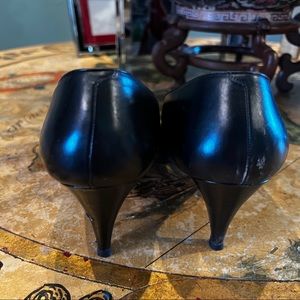 Erica Made In Italy Black Leather Heels